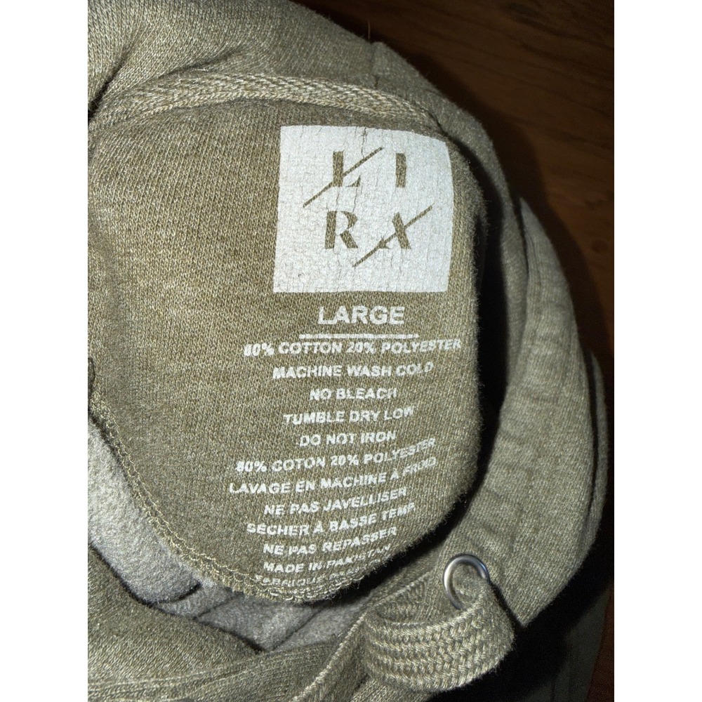 Lira Clothing Womens Olive Green Rose Graphic Sweatshirt Crewneck Large